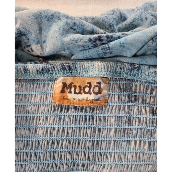 Mudd Blue Floral Sundress | Sleeveless Smocked Boho Dress Size XS Summer - Picture 3 of 6